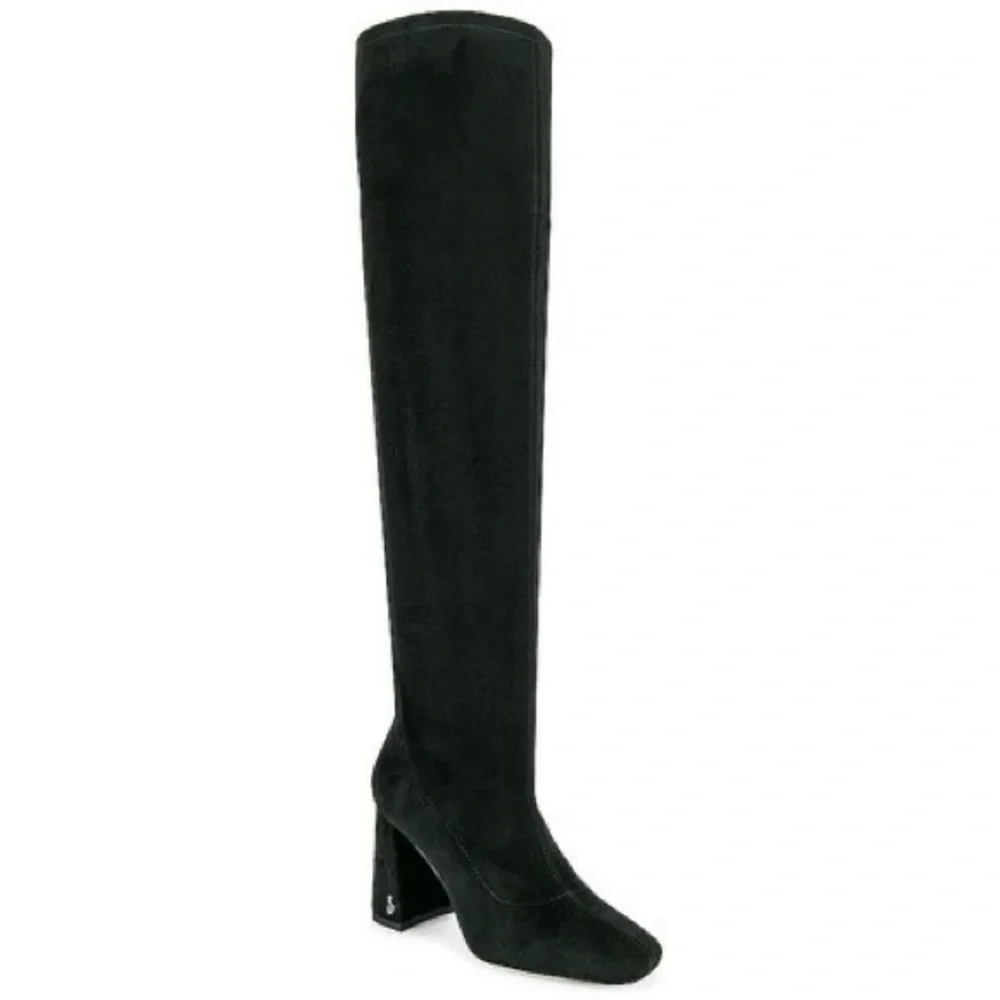 Sam Edelman Cosette Over-the-Knee Boots in Black Suede, REVOLVE Size 8.5 NEW